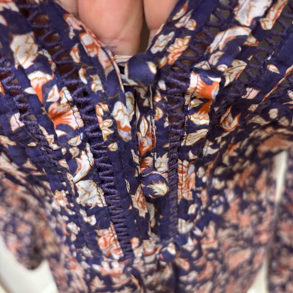 VERONICA BEARD DRESS MAXI great details blue & reddish orange small pri… - Picture 9 of 13